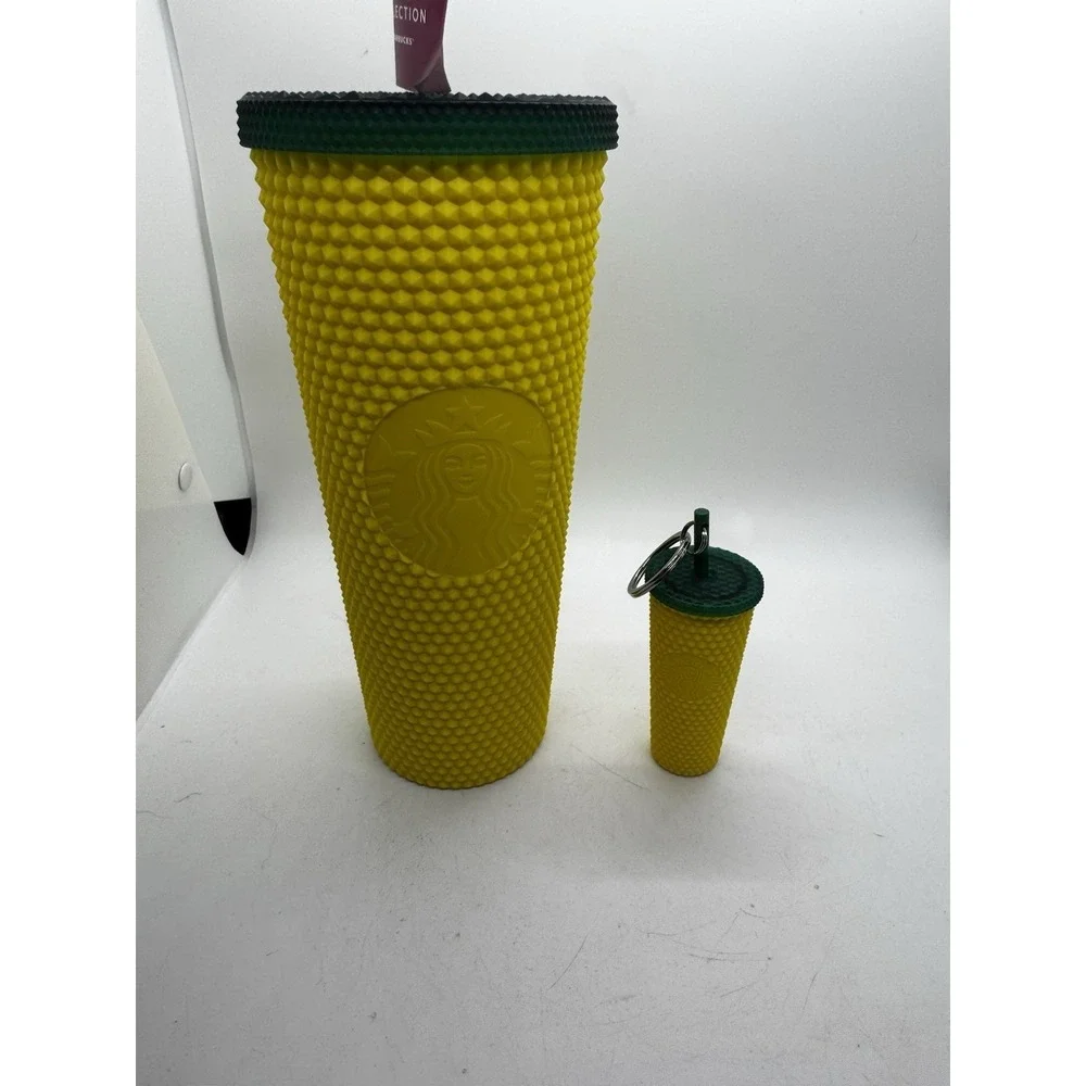Starbucks Hawaii Collection & KeychainPineapple Studded Tumbler 24OZ NWT A8